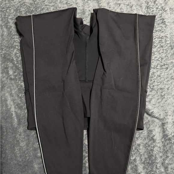 Athleta Black Leggings with White Stitching - Picture 5 of 7